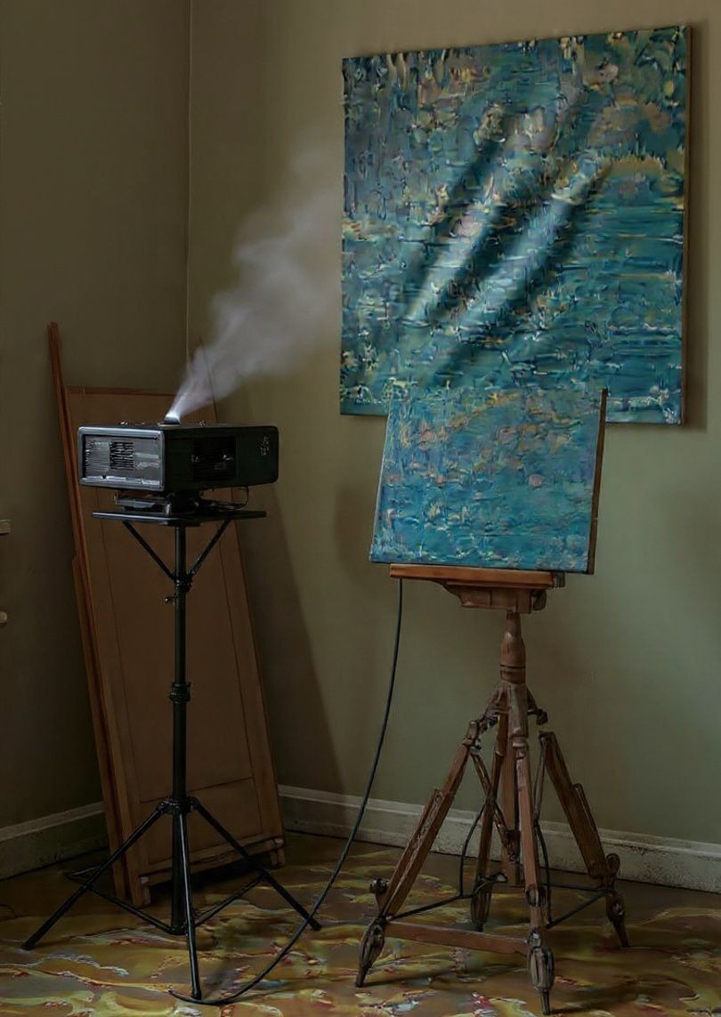 Taller de Laboratorio de pintura con proyector